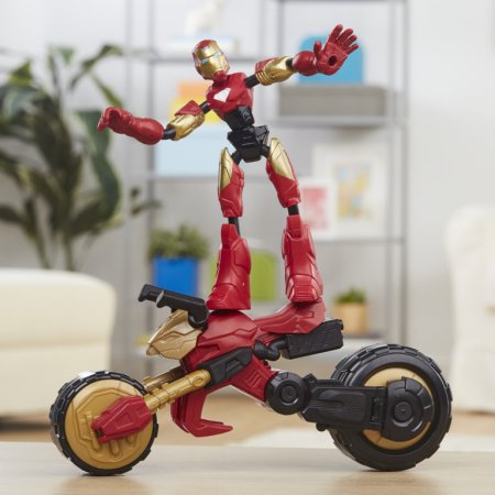 AVENGERS figūra ar motociklu Bend and Flex, F02445L0 F02445L0