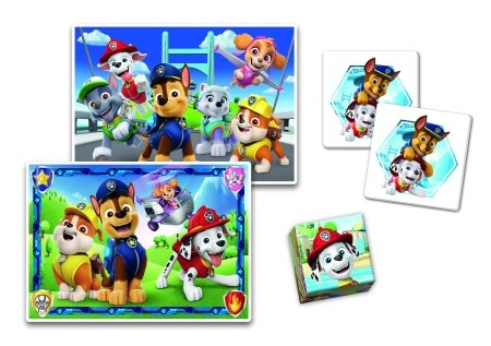 CLEMENTONI EDUKIT puzles un spēļu komplekts 4IN1 PAW PATROL, 18291 