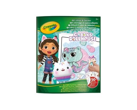 CRAYOLA radošais komplekts Color & Sticker, Gabby's Dollhouse, 04-7025G 