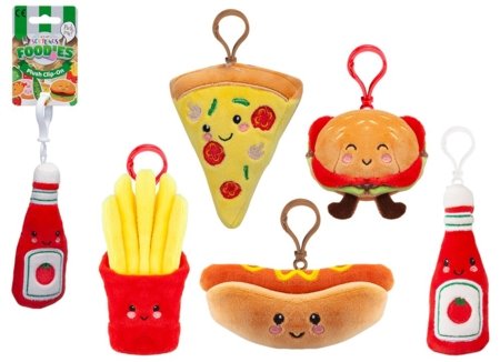 SOFTLINGS FOODIES plīša piekariņš Fast Food, 12 cm, sortiments, 456186 