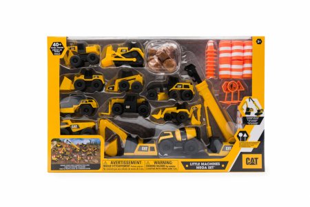 CAT celtniecības transportlīdzekļu komplekts ar piederumiem Little Machines Mega Set, 83337 83337