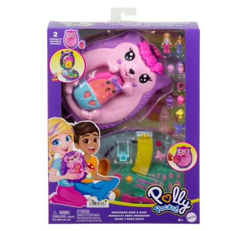 POLLY POCKET valkājams rotaļu komplekts  - eža mamma un mazulis,  JBJ91 
