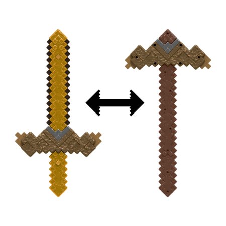 MINECRAFT pārveidojams zobens–cirtne, 43 cm, JKC15 