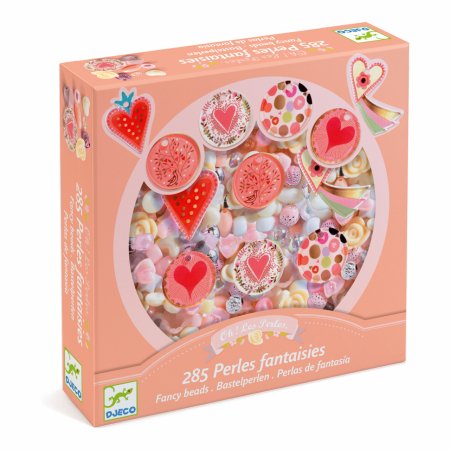 DJECO radošais komplekts - krelles, hearts, DJ09855 DJ09855