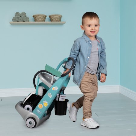 SMOBY tīrīšanas ratiņu un putekļu sūcēja komplekts Home Clean, 7600330316 7600330316