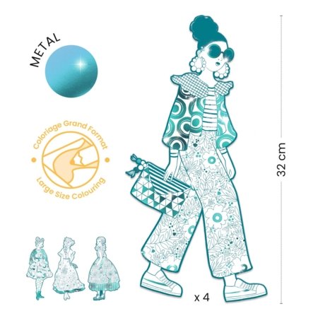 DJECO krāsošanas komplekts Les demoiselles – Rebekka & friends, DJ09545 