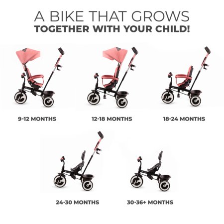 KINDERCRAFT trīsritenis ASTON 2 Plus, rozā, KRASTO02PNKPL00 