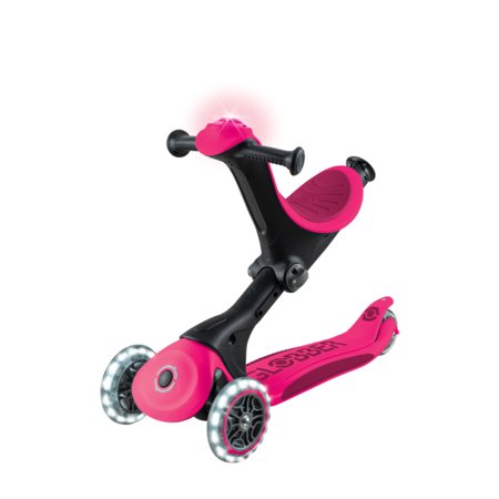 GLOBBER skrejritenis Go Up Deluxe Lights, fuksijas krāsa, 748-610 