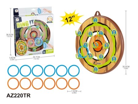 AJ SPORTZ Gredzenu mešanas komplekts ar 12 gredzeniem, 12", AZ220TR 