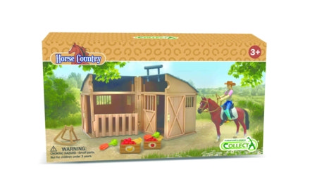 COLLECTA jātnieka komplekts ar zirgu un staļļu, 84246 