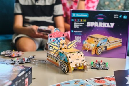 CIRCUITMESS Wacky Robot izglītojošs STEM komplekts Sparkly, CM-SA-SPARKLY 