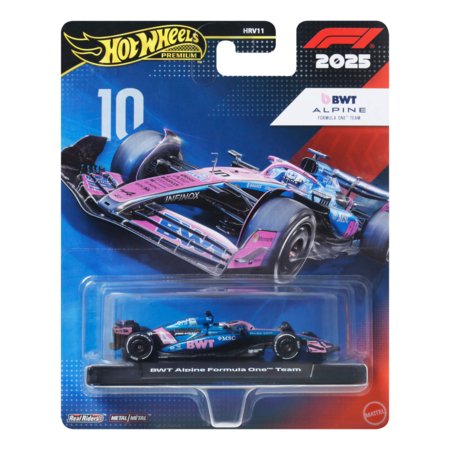 HOT WHEELS 1:64 Premium F1 Alpine Pierre Gasly auto, JKD82 
