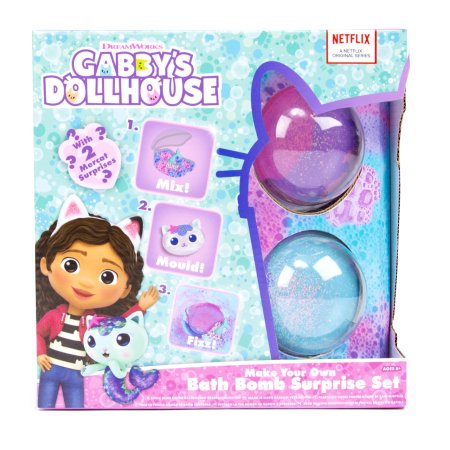 GABBY'S DOLLHOUSE komplekts - pagatavo vannas bumbas pārsteigumu, 70-0008