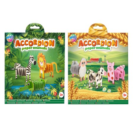 MOXY radošais komplekts "Accordion Paper Animals", sortiments, 100107 