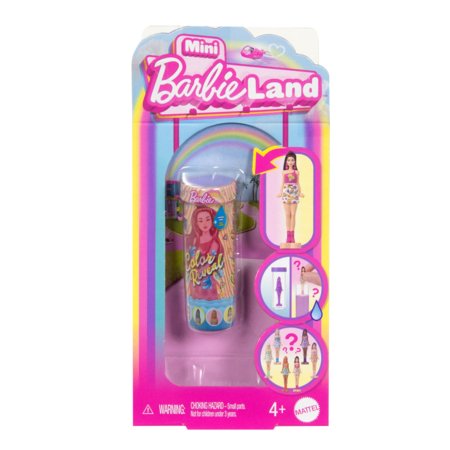 BARBIE Mini BARBIELand Color Reveal leļļu sērija Rainbow Groovy, JCR08 