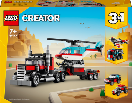 31146 LEGO® Creator Kravas Auto Ar Platformu Un Helikopteru 