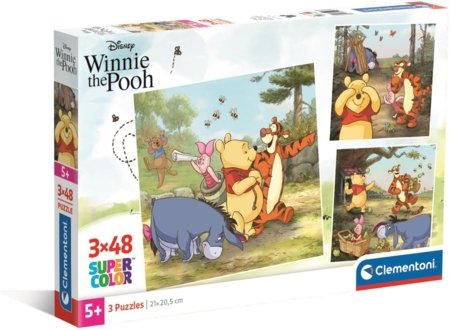 CLEMENTONI puzle Square Disney Winnie the Pooh, 3x48 gab., 25063 