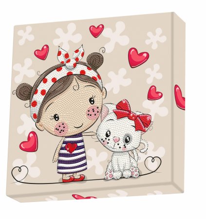DOTZ BOX radošais komplekts - dimantu glezna good friends 28x28cm, 11NDBX062 11NDBX062