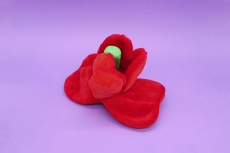 FLIPETZ plīša rotaļlieta - roze sirdī, Poppy red, 80400 