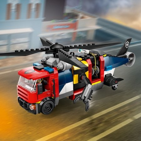60462 LEGO® City Great Vehicles Helikoptera, ugunsdzēsēju auto un zemūdenes komplekts 