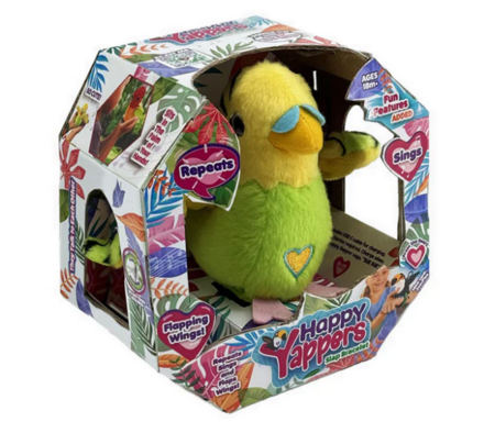 HAPPY YAPPERS interaktīva plīša rotaļlieta Meksikas Aratinga, 9405 