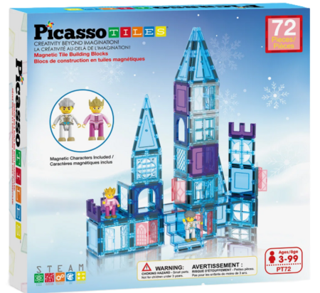 PICASSO TILES Magnētiskais konstruktors Ice Winter komplekts 72 detaļas, PT72 