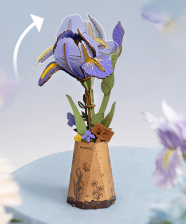 ROWOOD koka konstruktors Violets īriss, TW121 