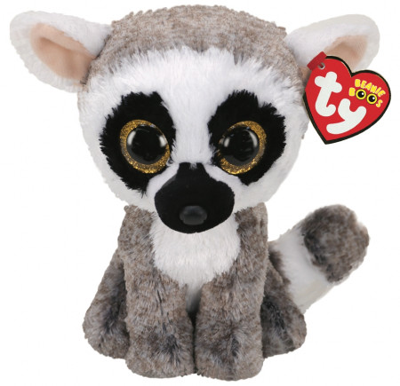 TY Beanie Boos plīša lemurs LINUS 15cm, TY36224 TY36224