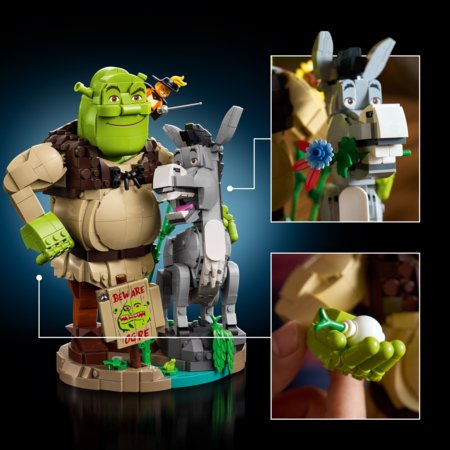 72423 LEGO® Šreks: Šreks, Ēzelītis un Runcis zābakos 