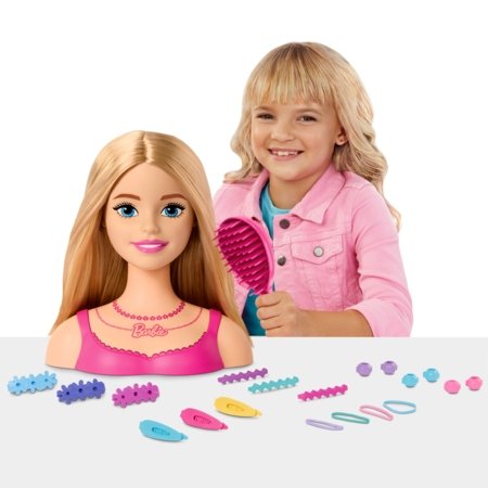 BARBIE lelle matu veidošanas galva gaišmate, HMD88 HMD88
