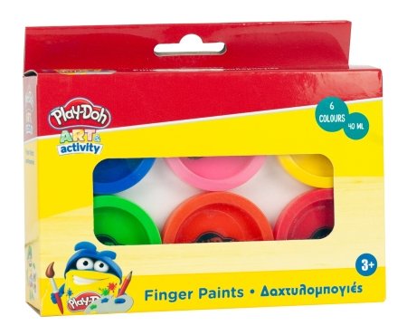 PLAYDOH Finger paints 6pcs., 320-40002 
