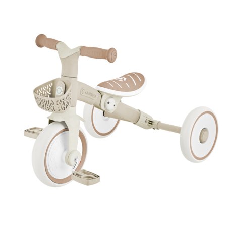 GLOBBER mācību trīsritenis Learning Trike 2in1 Plus, kokosriekstu, 737-466 
