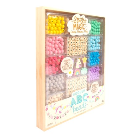 STORY MAGIC radošais komplekts Koka pērlītes ar burtiem (ABC), 201247 