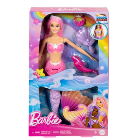 BARBIE Dreamtopia Malibu nāriņa ar krāsu maiņu, HRP97 