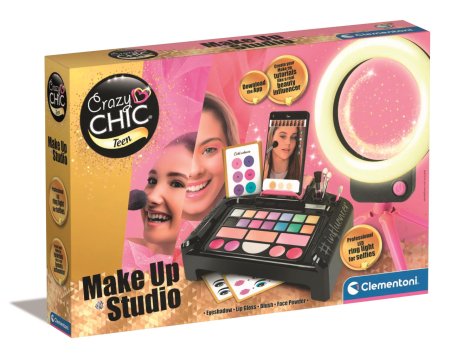 CLEMENTONI CRAZY CHIC kosmētikas komplekts Make Up Studio, 18744 