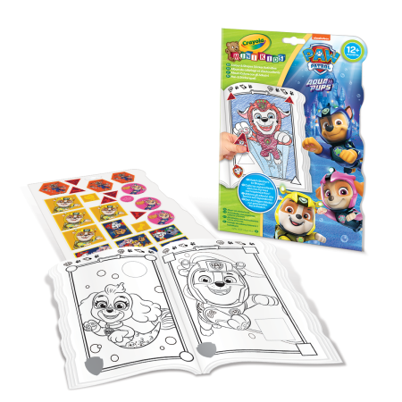 CRAYOLA MINIKIDS radošais komplekts Paw Patrol Colour & Shapes Activity Book, 81-1373G 