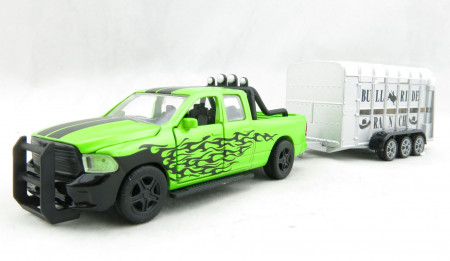 SIKU automašīna ar dzīvnieku pārvadāšanas piekabi RAM 1500, 1998 1998