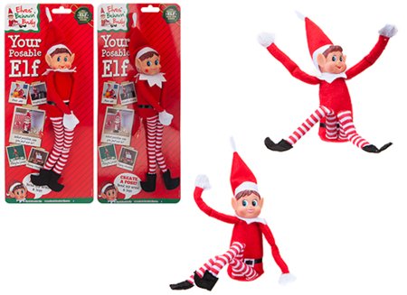 CHRISTMAS plīša sarkanais elfs asorti, 446070 