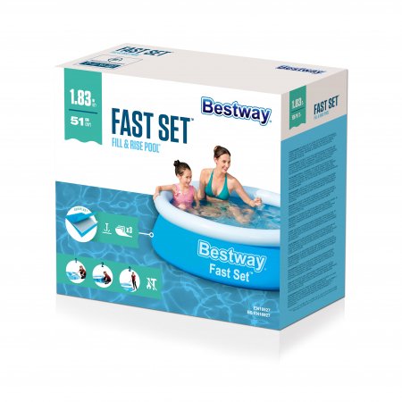 BESTWAY Fast Set baseins, 1,83 m x 0,51 m, 57392 57392