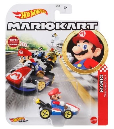 HOT WHEELS Mario Kart Replica Die-cast Asst. Mario, GBG26 GBG26