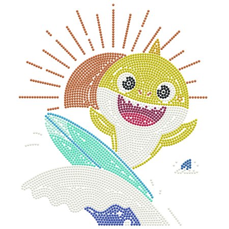 "DIAMOND DOTS radošs dimanta gleznas komplekts ""Baby Shark Stay Cool"", 3295 punkti, DBX.087" DBX.087