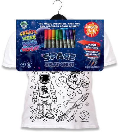 SPLAT PLANET mazgājams T-krekls Kosmoss 7-8 g., SP71225 SP71225