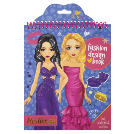 BESTIES radošā grāmatiņa "Fashion designer book", sortiments., 140007 