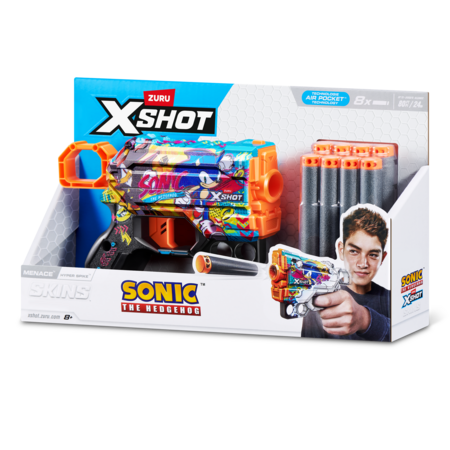 XSHOT rotaļu pistole Sonic The Hedgehog, 8gab., sortiments, 36679 