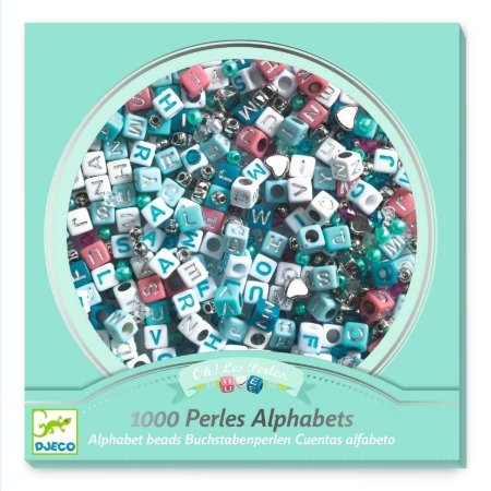 DJECO alfabēta pērlītes, sudraba, DJ00030 