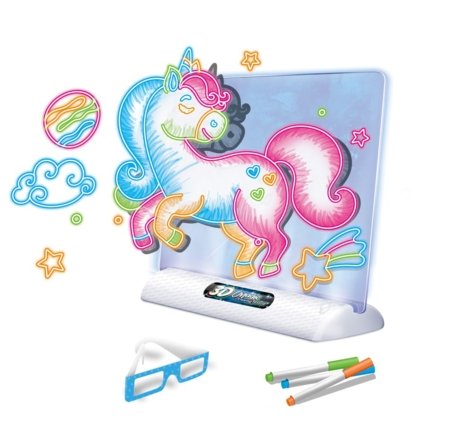 3D zīmēšanas un rakstīšanas tāfele ar apgaismojumu, rozā, 2410K0092 