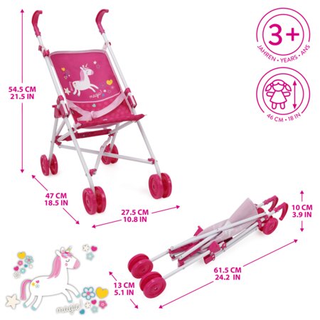 509 Crew Unicorn Hot Pink lelles ratiņi, T701039 