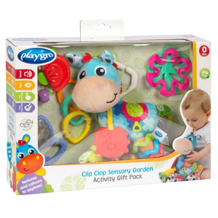 PLAYGRO aktivitātes rotaļlietu komplekts Clip Clop Sensory Garden Activity, 0188178 