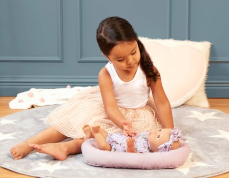 LULLABABY mazulis ar kombinezonu, galvas saiti un grīdas spilvenu, LBY7672Z 