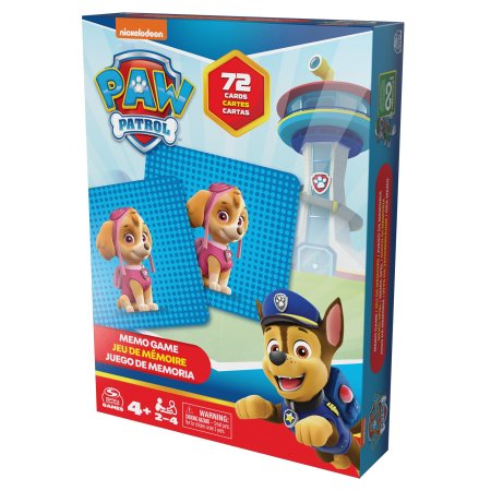 SPINMASTER GAMES atmiņas spēle Paw Patrol, 72 kārtis, 6066834 6066834